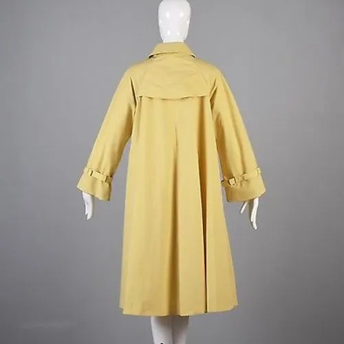 1980s Diane Von Furstenberg Yellow Swing Coat with Belt