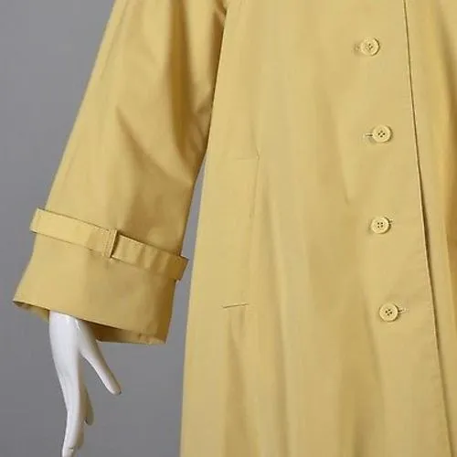 1980s Diane Von Furstenberg Yellow Swing Coat with Belt