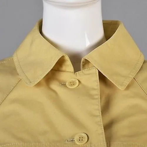 1980s Diane Von Furstenberg Yellow Swing Coat with Belt