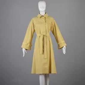 1980s Diane Von Furstenberg Yellow Swing Coat with Belt