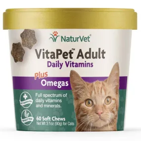 20% OFF: NaturVet VitaPet™ Adult Daily Vitamins Plus Omega Soft Chews For Cats