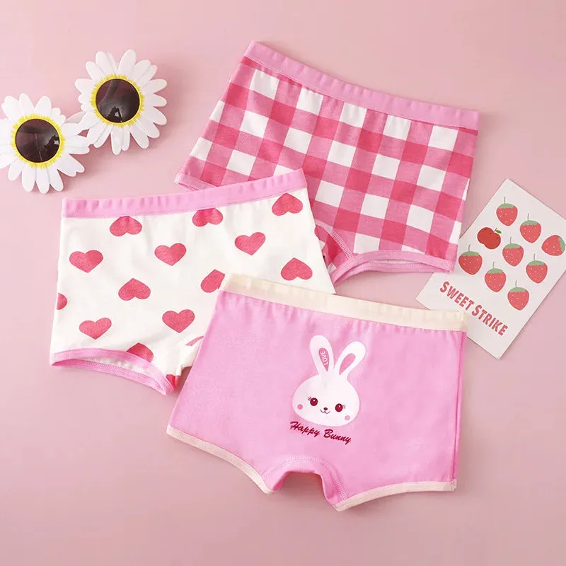 3pcs Girls Underwear Little Girl Boxer Shorts 2-14 Year Old Student