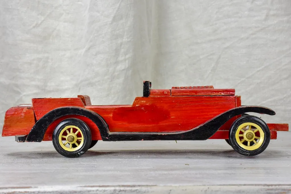 Antique French red toy car