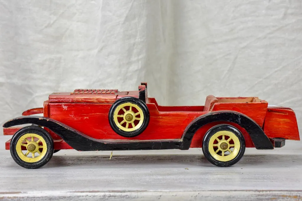 Antique French red toy car