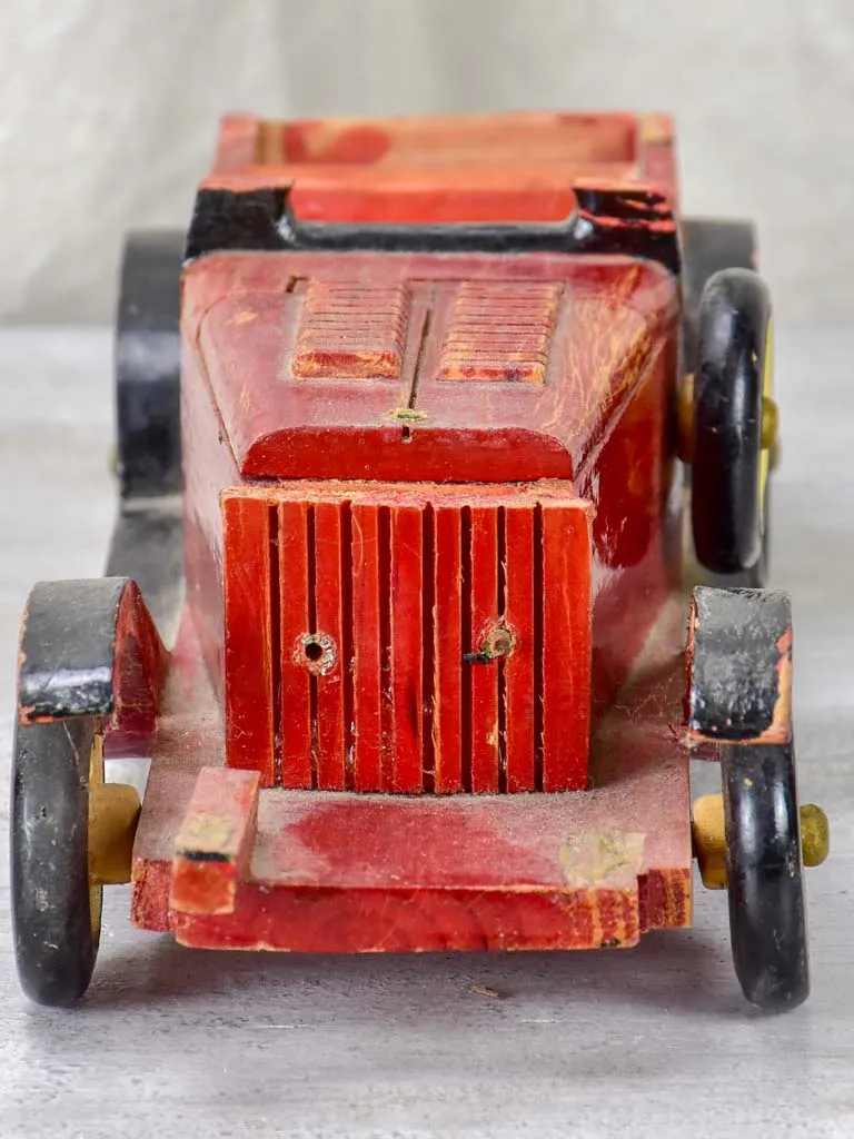 Antique French red toy car