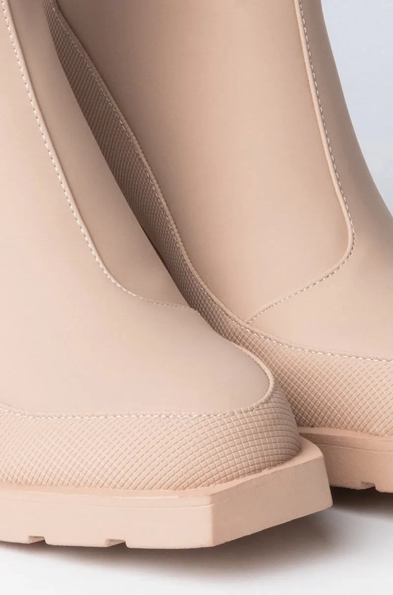 AZALEA WANG DANCIN IN THE RAIN CHUNKY BOOTIE IN NUDE