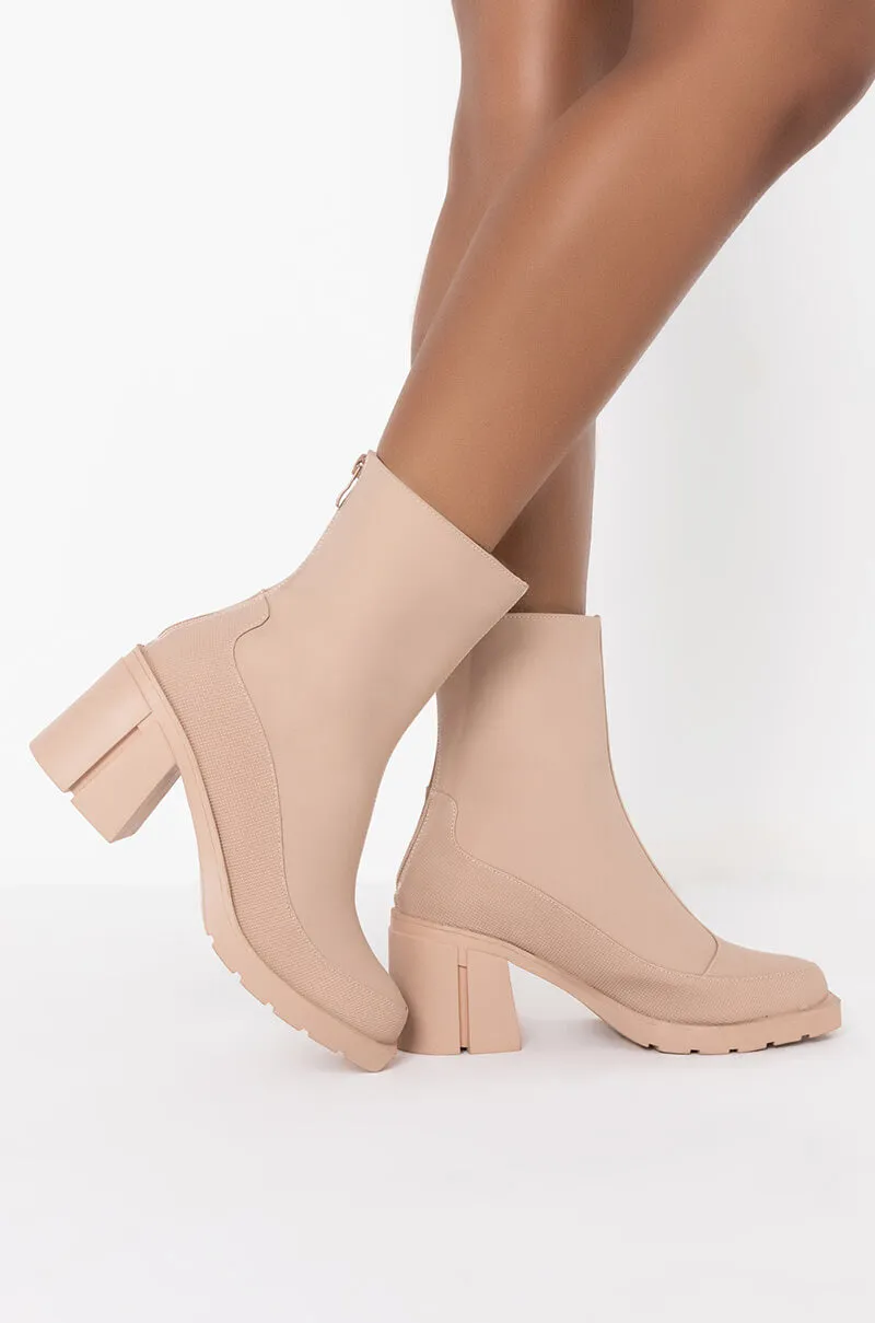 AZALEA WANG DANCIN IN THE RAIN CHUNKY BOOTIE IN NUDE