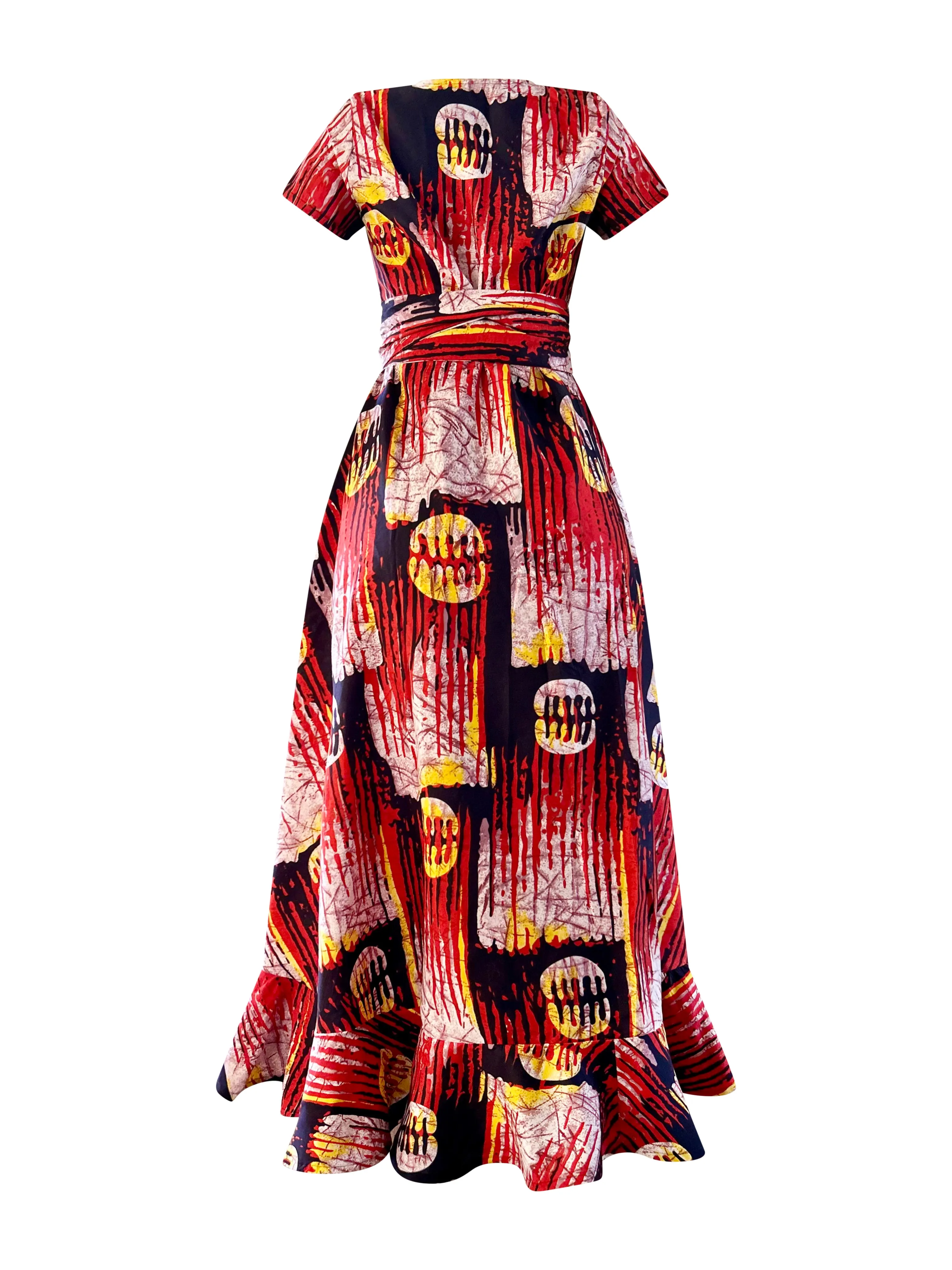 BAILY AFRICAN PRINT WRAP DRESS