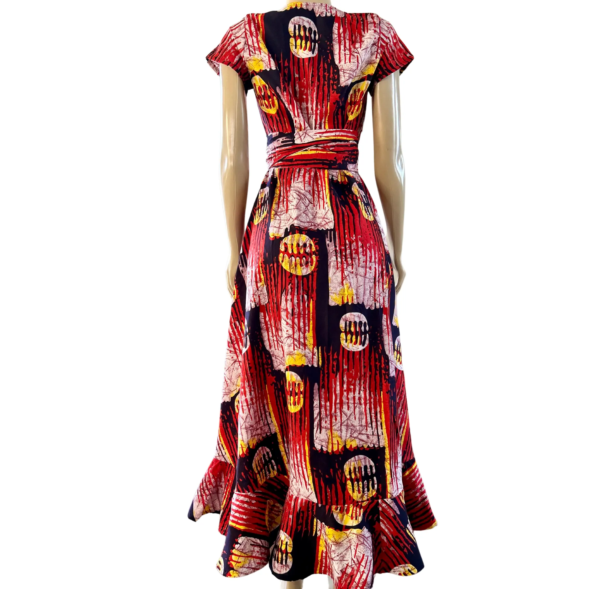 BAILY AFRICAN PRINT WRAP DRESS