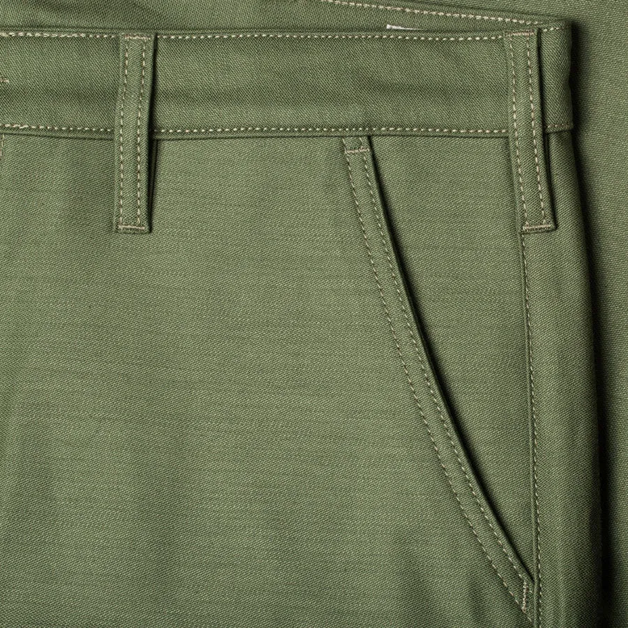 BC-03 STRAIGHT CHINO 10 oz. army green military twill (lot 2023)