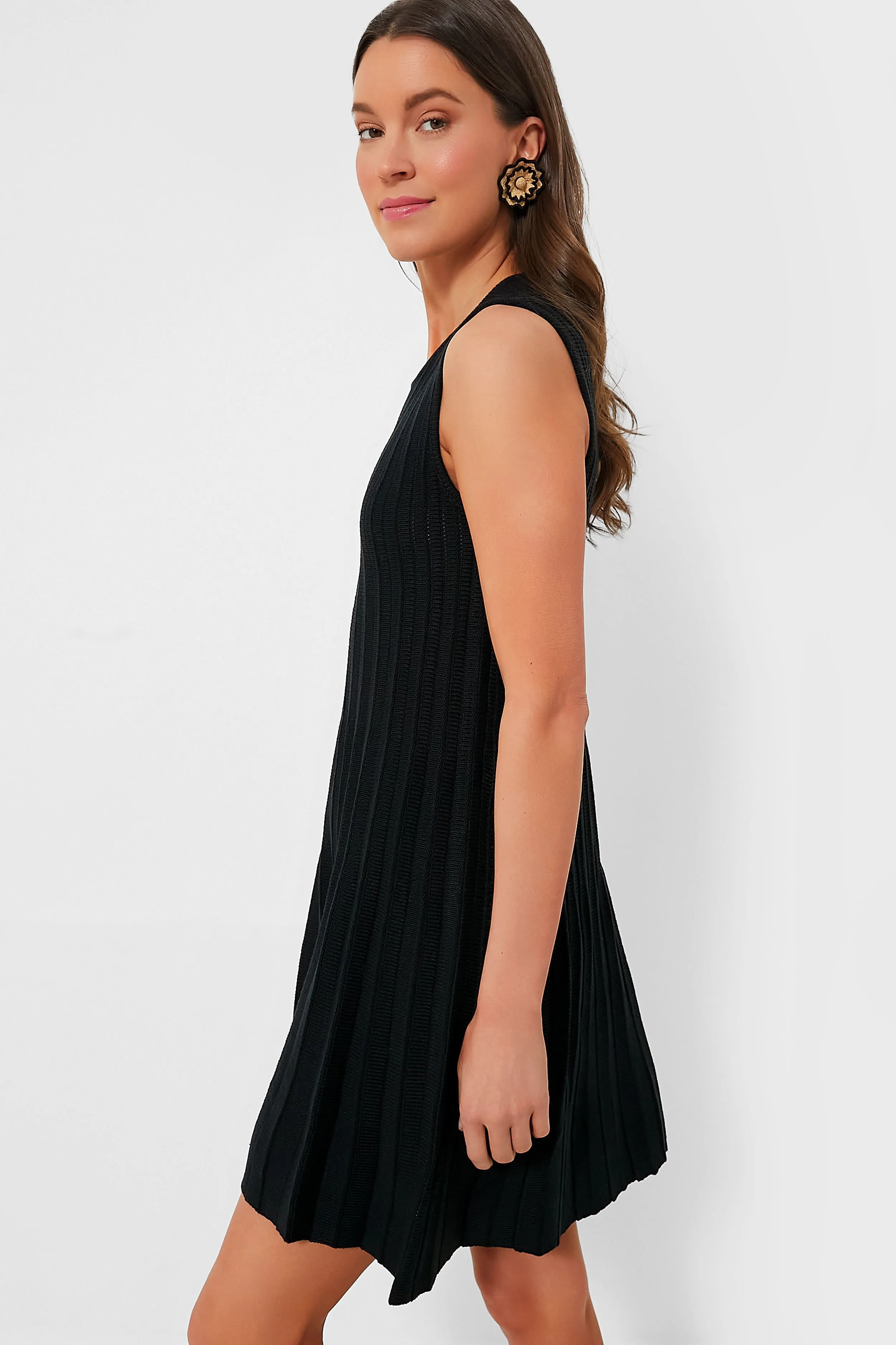 Black Sleeveless Adi Knit Dress