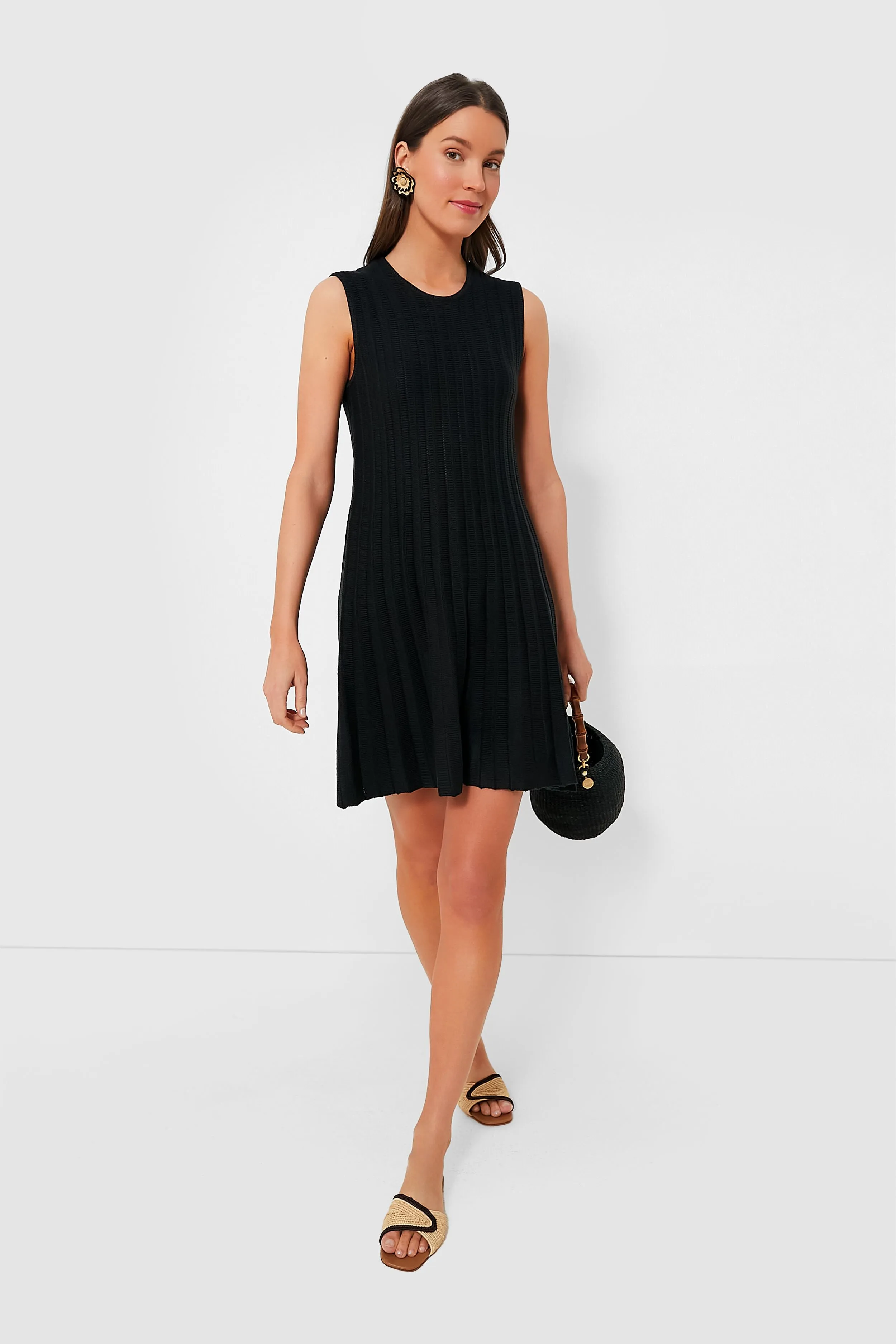 Black Sleeveless Adi Knit Dress