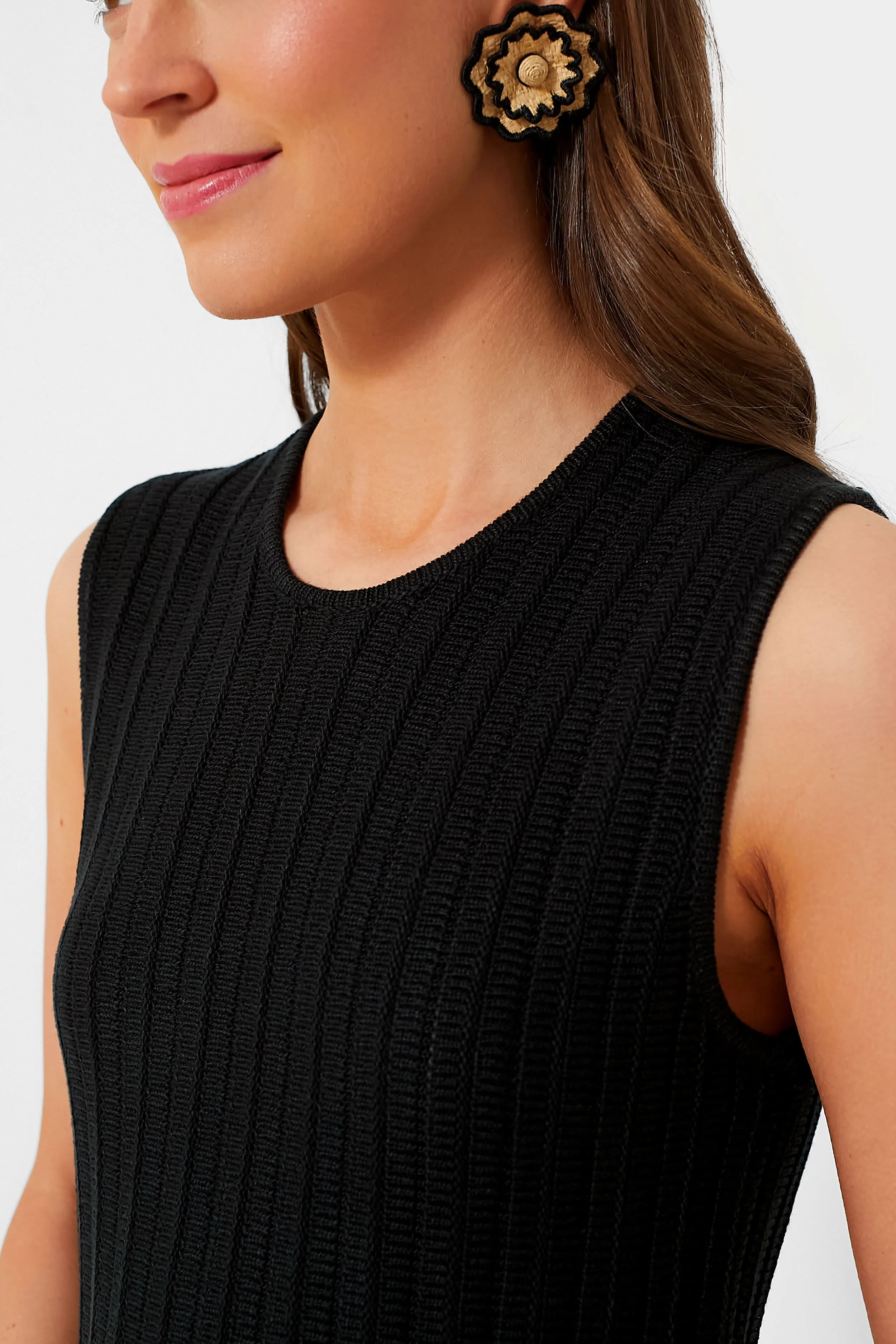 Black Sleeveless Adi Knit Dress