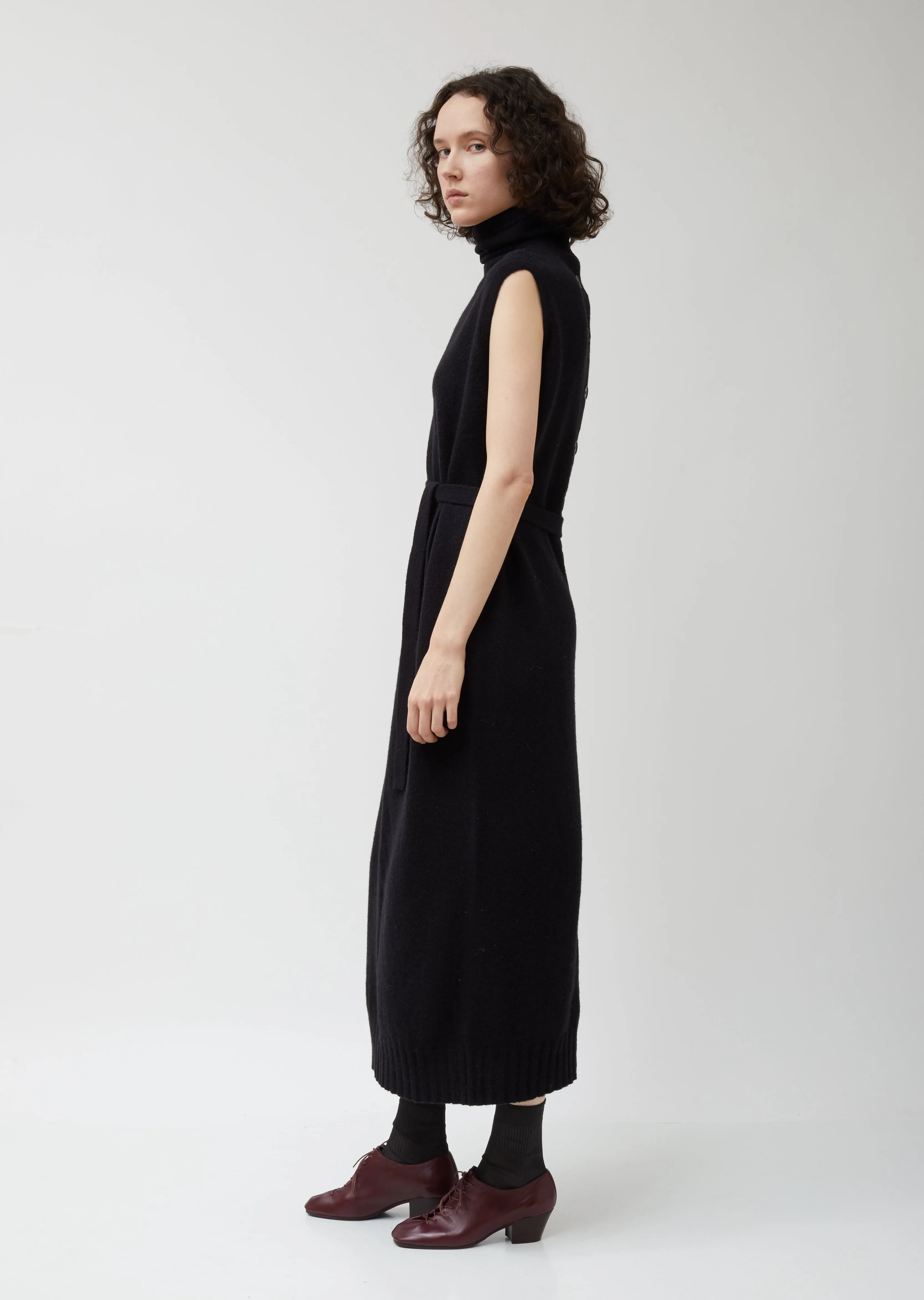 Black Wool Tube Dress