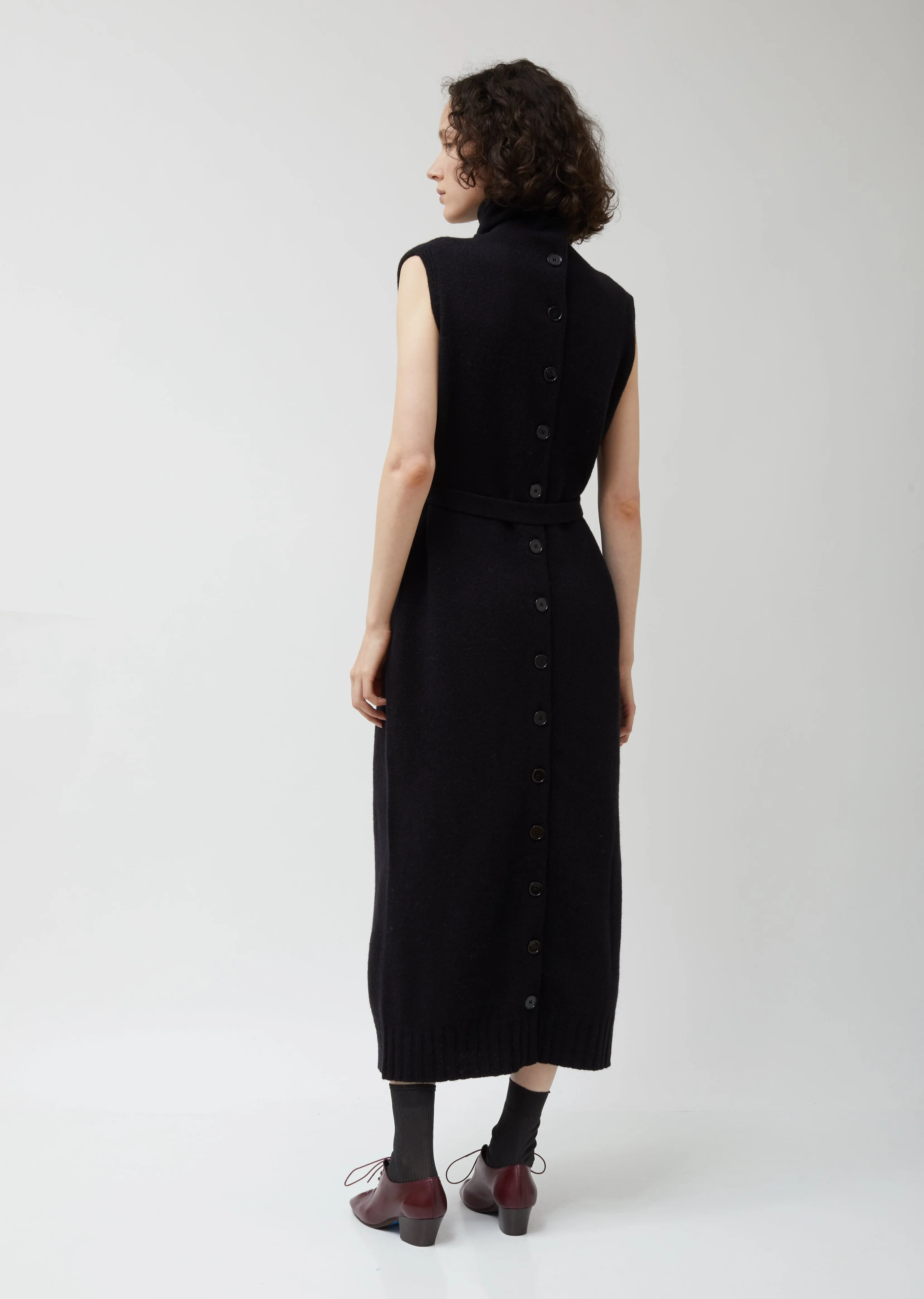 Black Wool Tube Dress