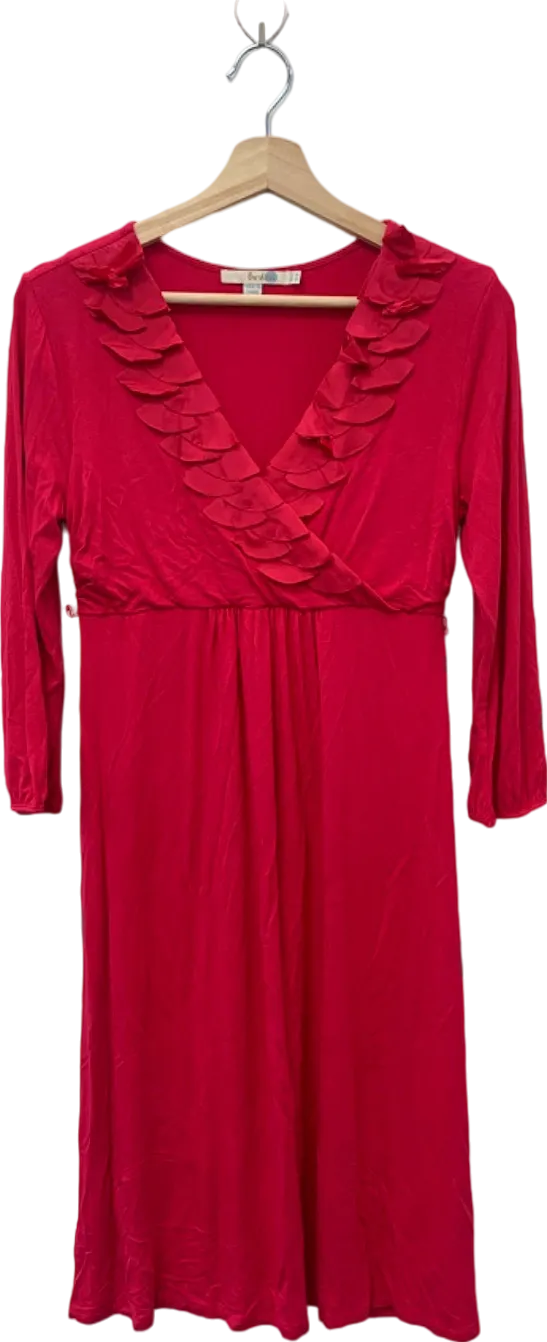 Boden Red Ruffled Wrap Dress UK 12