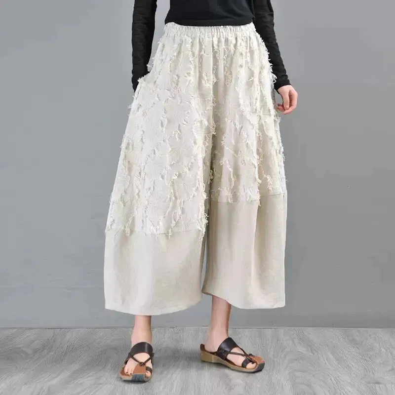 Bohemian Retro Linen Harem Pants - Artistic Loose Trousers