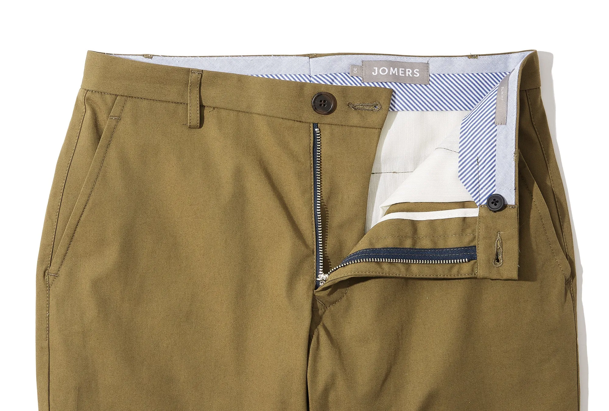 Bradley (Slim) - Army Green High Count Twill Chino