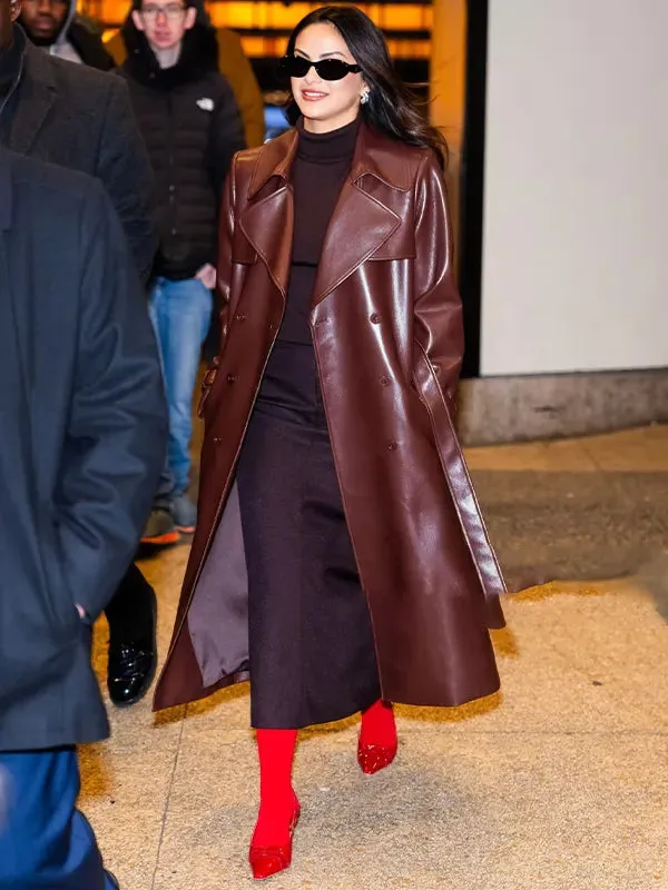 Camila Mendes NYC Leather Coat