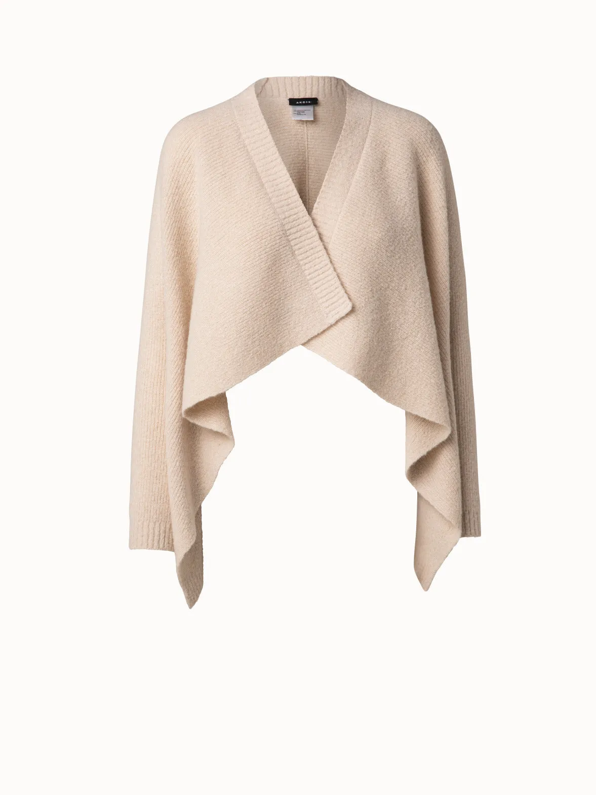 Cape in Cashmere Wool Silk Mélange Bouclé