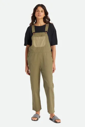 Christina Crop Overall - Military Olive