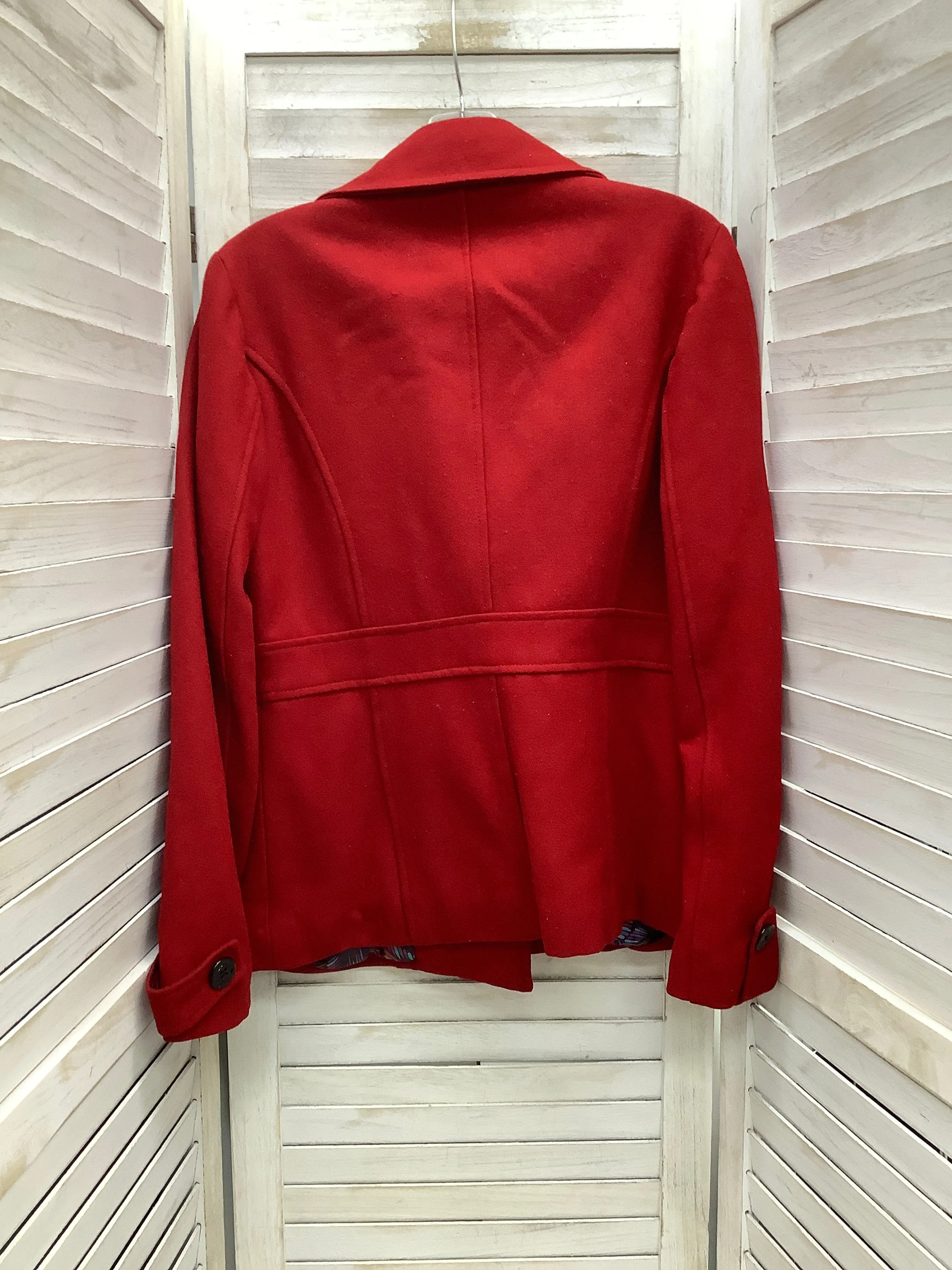 Coat Peacoat By Delias In Red, Size: S