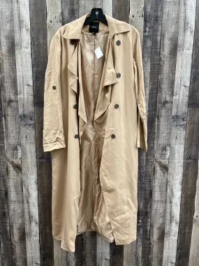 Coat Trench Coat By Forever 21 In Tan, Size: S