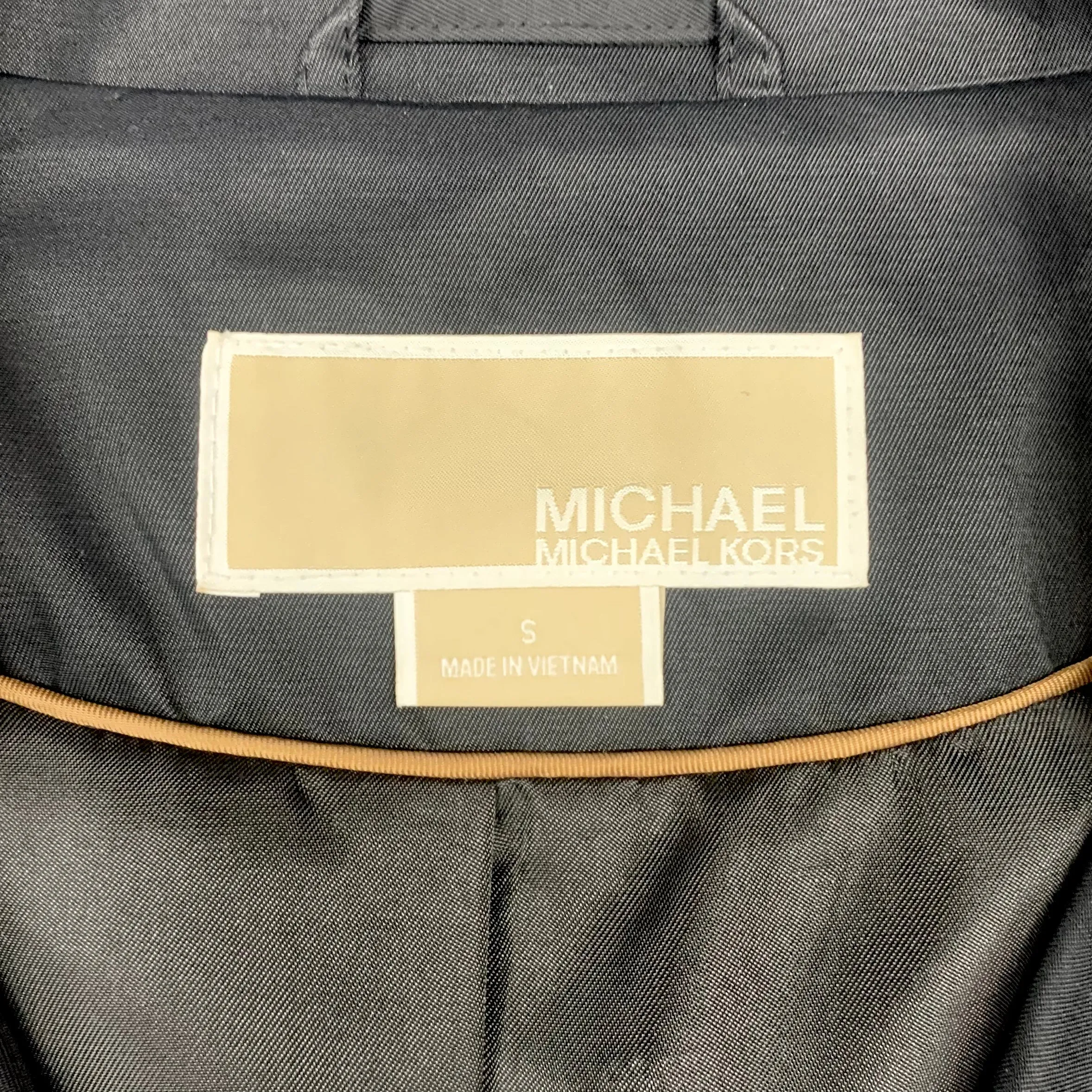 Coat Trench Coat By Michael By Michael Kors In Black, Size: S