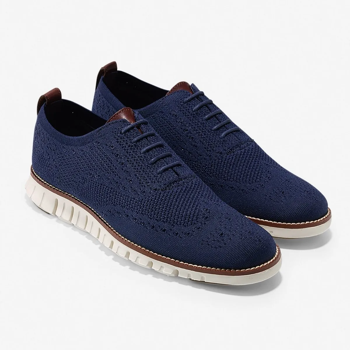 Cole Haan Men's Zerogrand Wingtip C24947 - Marine Blue Stitchlite/Ivory