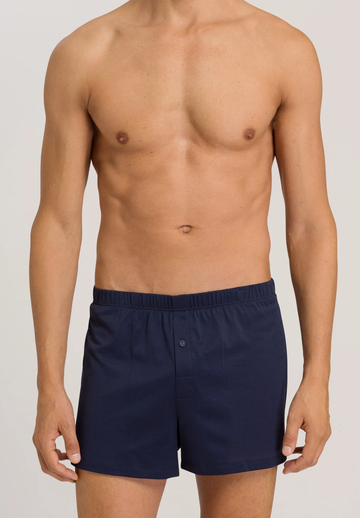 Cotton Sporty Cotton Knit Boxer With Button Fly | Midnight Navy 73505-593