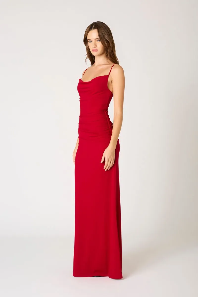 Cowl Neck Knit Gown