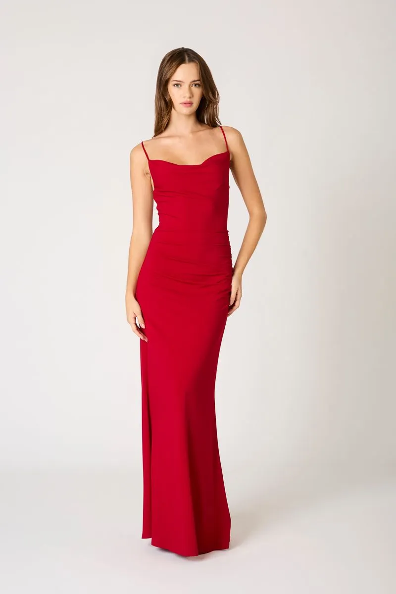 Cowl Neck Knit Gown