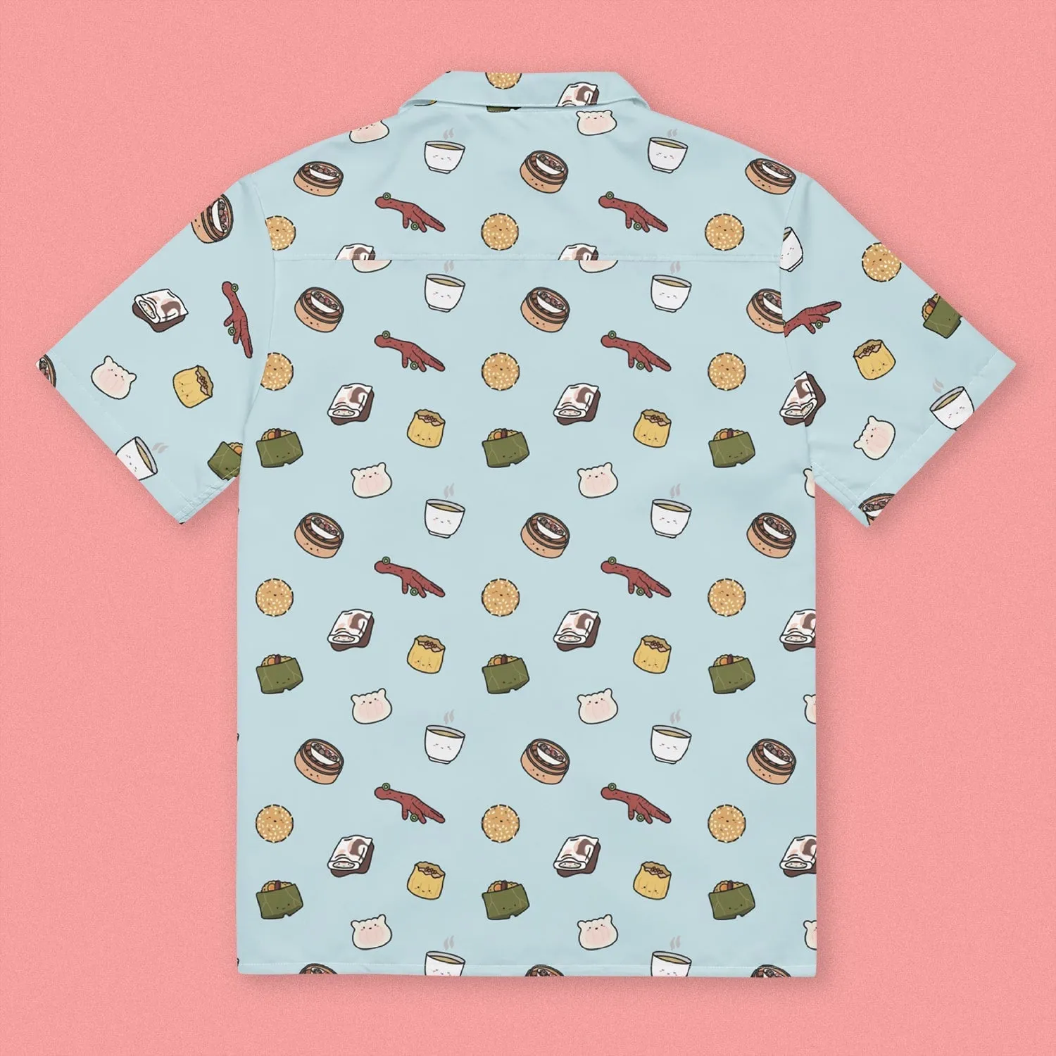 Dim Sum Short Sleeve Button Up Shirt (Oversized)