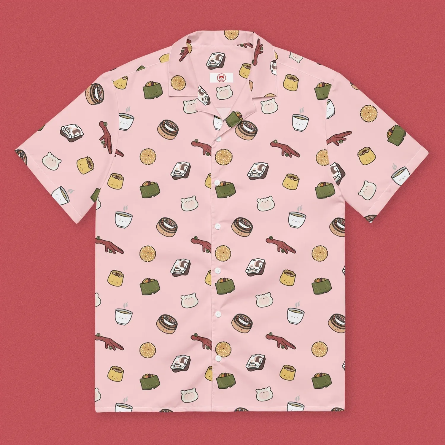 Dim Sum Short Sleeve Button Up Shirt (Oversized)