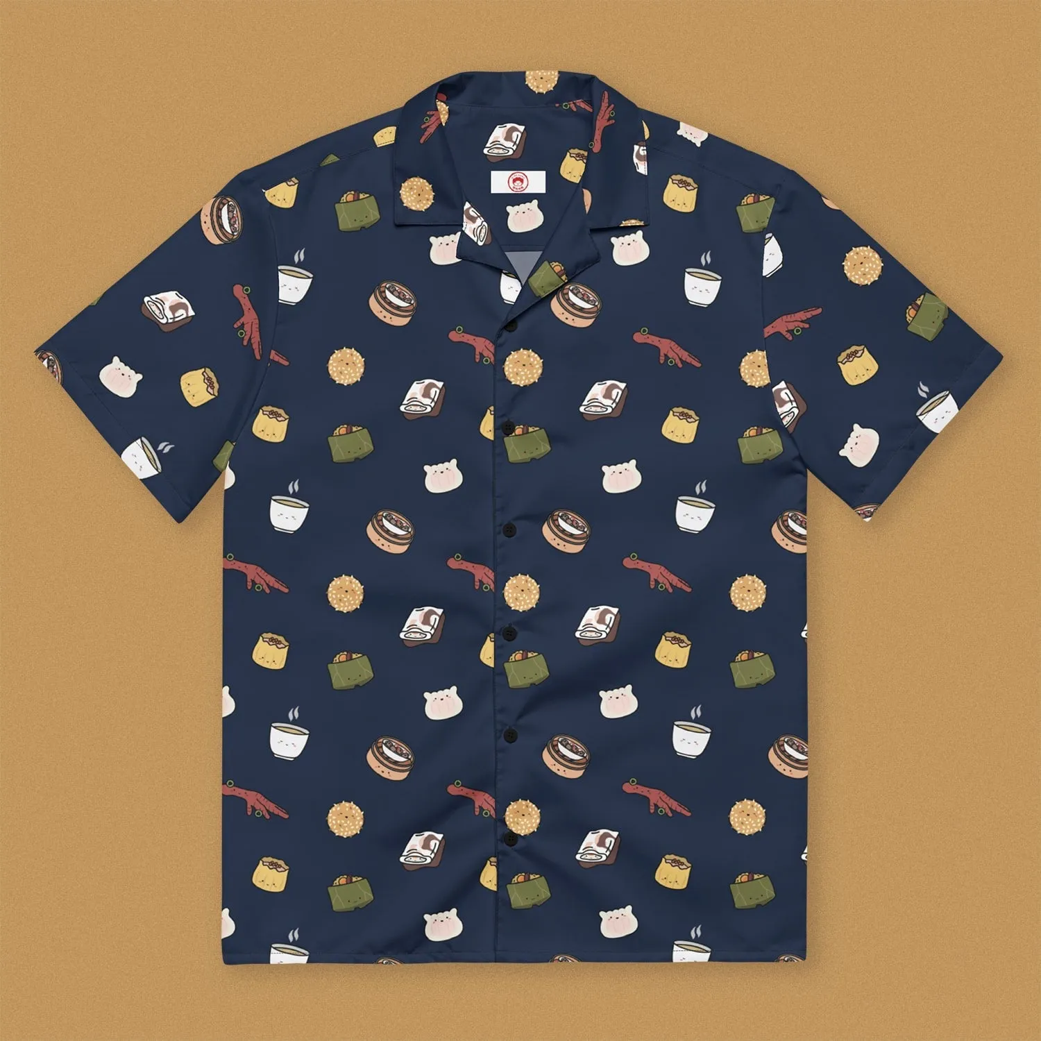 Dim Sum Short Sleeve Button Up Shirt (Oversized)