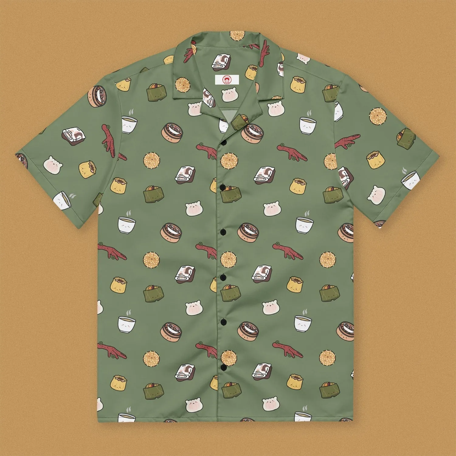 Dim Sum Short Sleeve Button Up Shirt (Oversized)