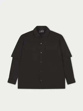 DOUBLE LAYER SHIRT - BLACK