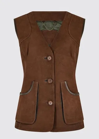 Dubarry Allendale Leren Gilet walnut