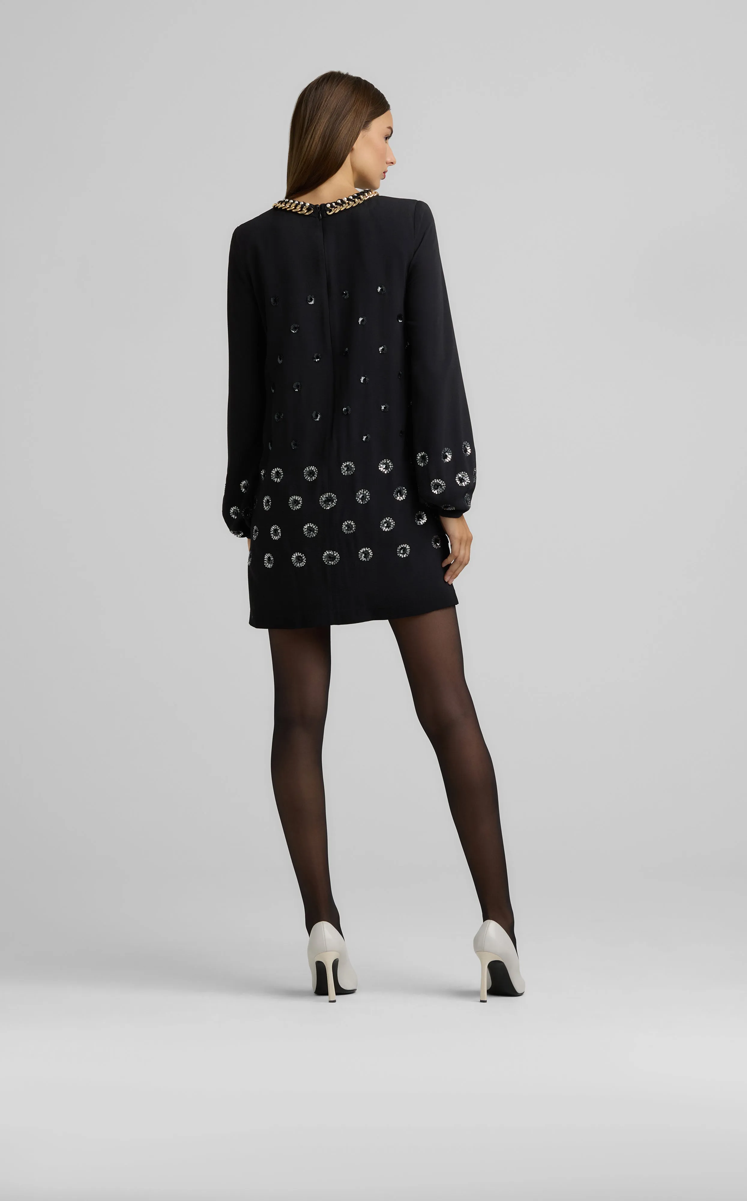 Embellished Polka Dot Dress