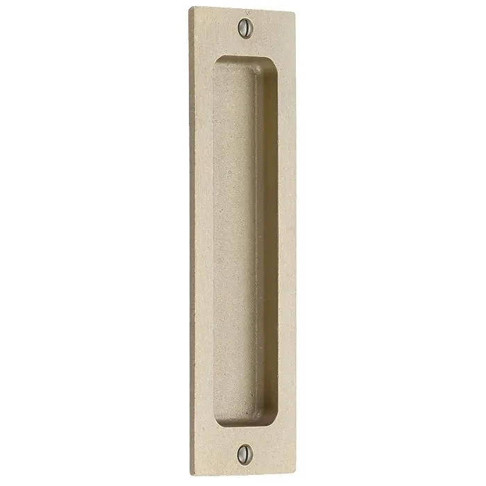 Emtek Sandcast Bronze Rustic Modern Rectangular Flush Pulls