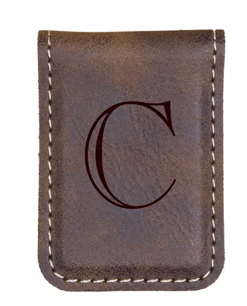 Faux Leather Money Clip