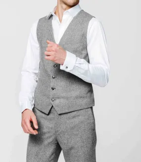 Gilet ville tweed gris clair