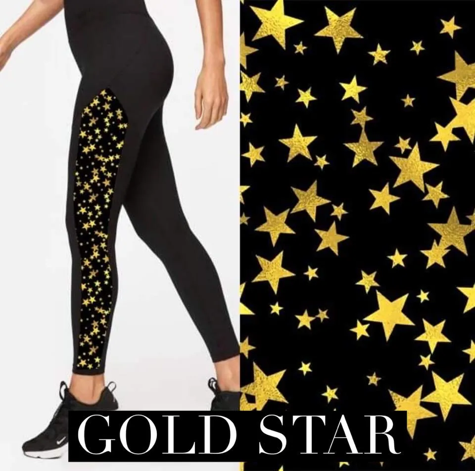 Gold Star Leggings NO POCKET