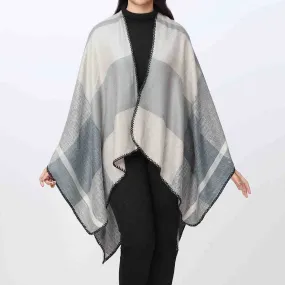 Grey Cape Shawl PW3844