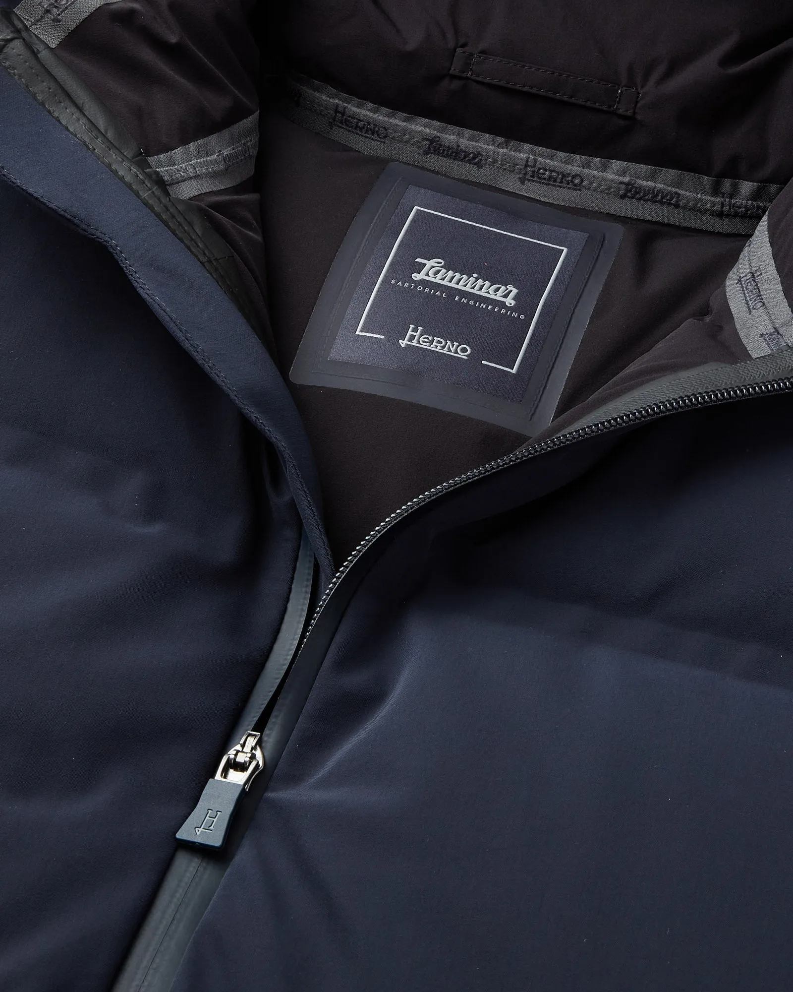 Herno Laminar Impact Down Waterproof Parka Coat (Navy Blue)