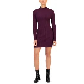 HOOKED UP - Ribbed Mock Neck Bodycon Dress