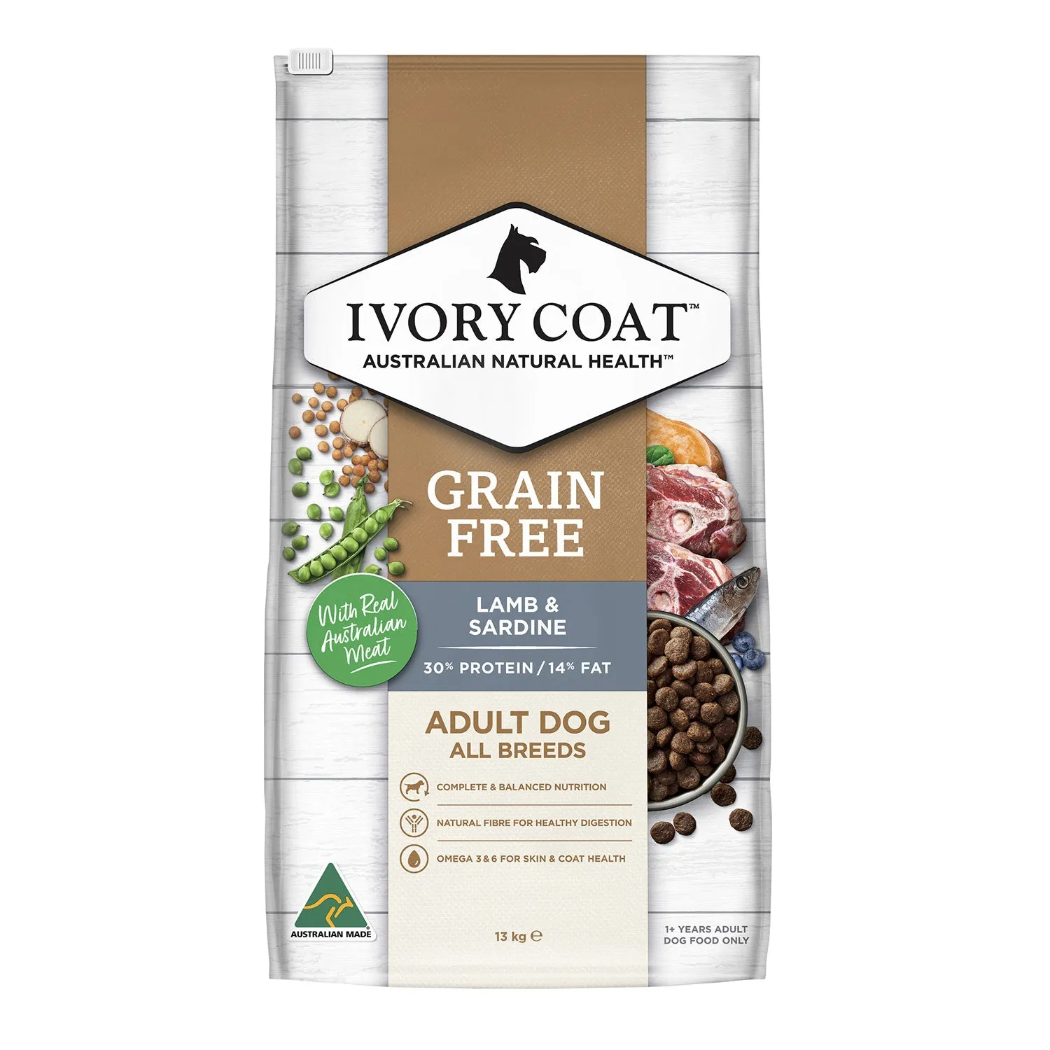 Ivory Coat Grain Free Lamb & Sardine Adult Dry Dog Food