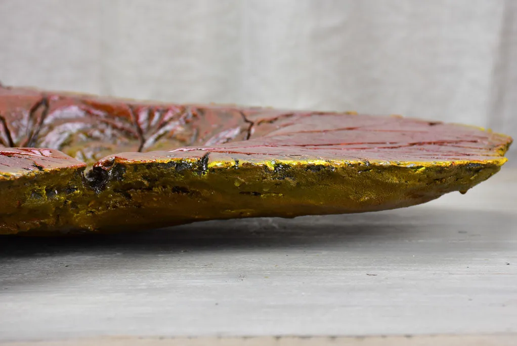 Large artisan made leaf bowl