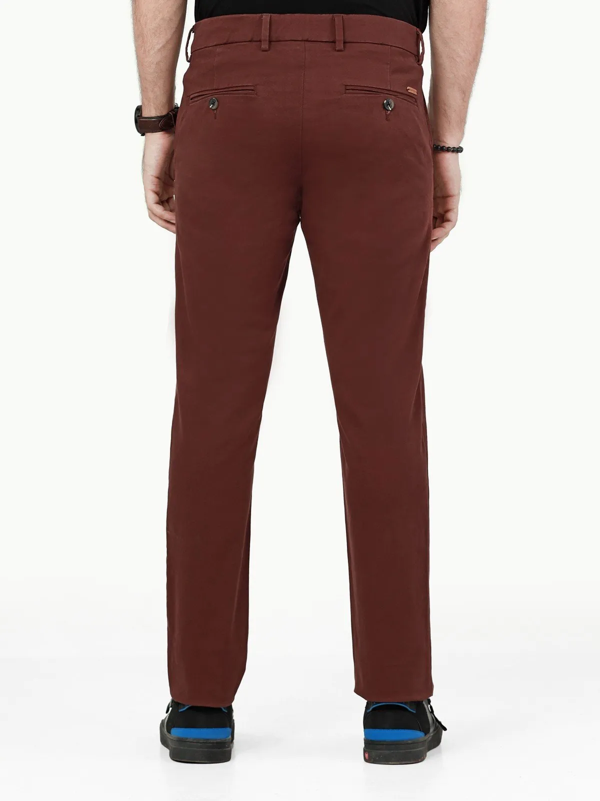 Men's Dark Maroon Chino Pant - EMBCP22-015