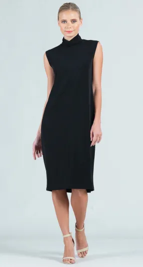 Mock Neck Midi Sheath Dress